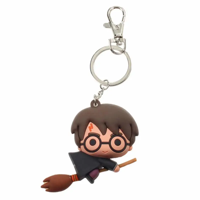Harry Potter Rubber Keychain Harry Potter &amp; Broom Nimbus 7 cm product photo