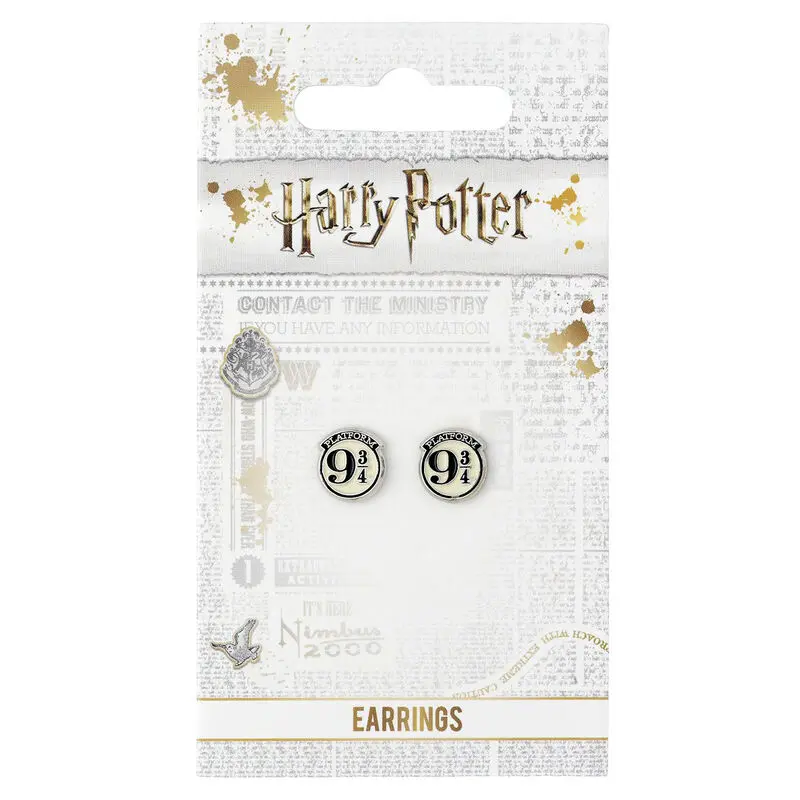 Harry Potter Platform 9 3/4 silver plated stud earrings product photo