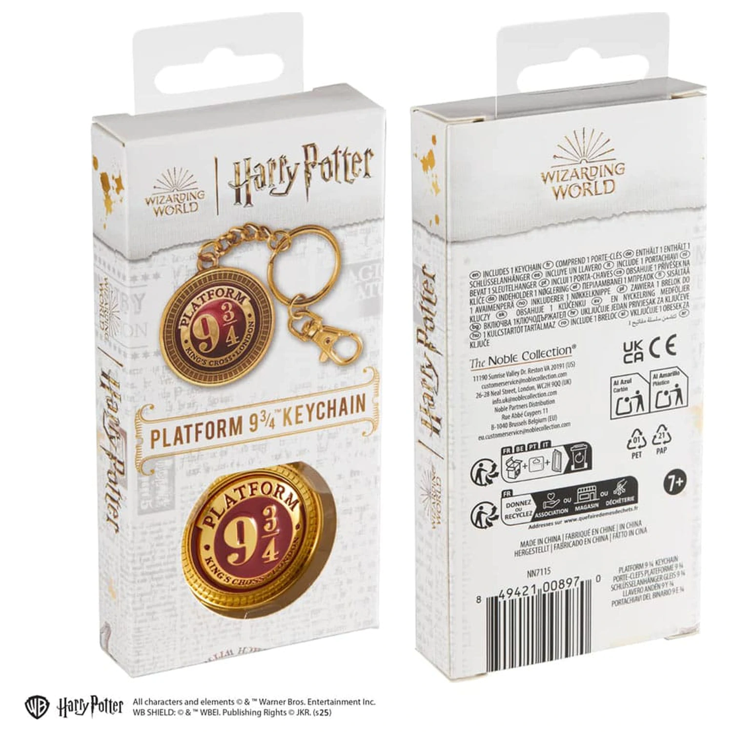 Harry Potter Metal Keychain Platform 9 3/4 product photo
