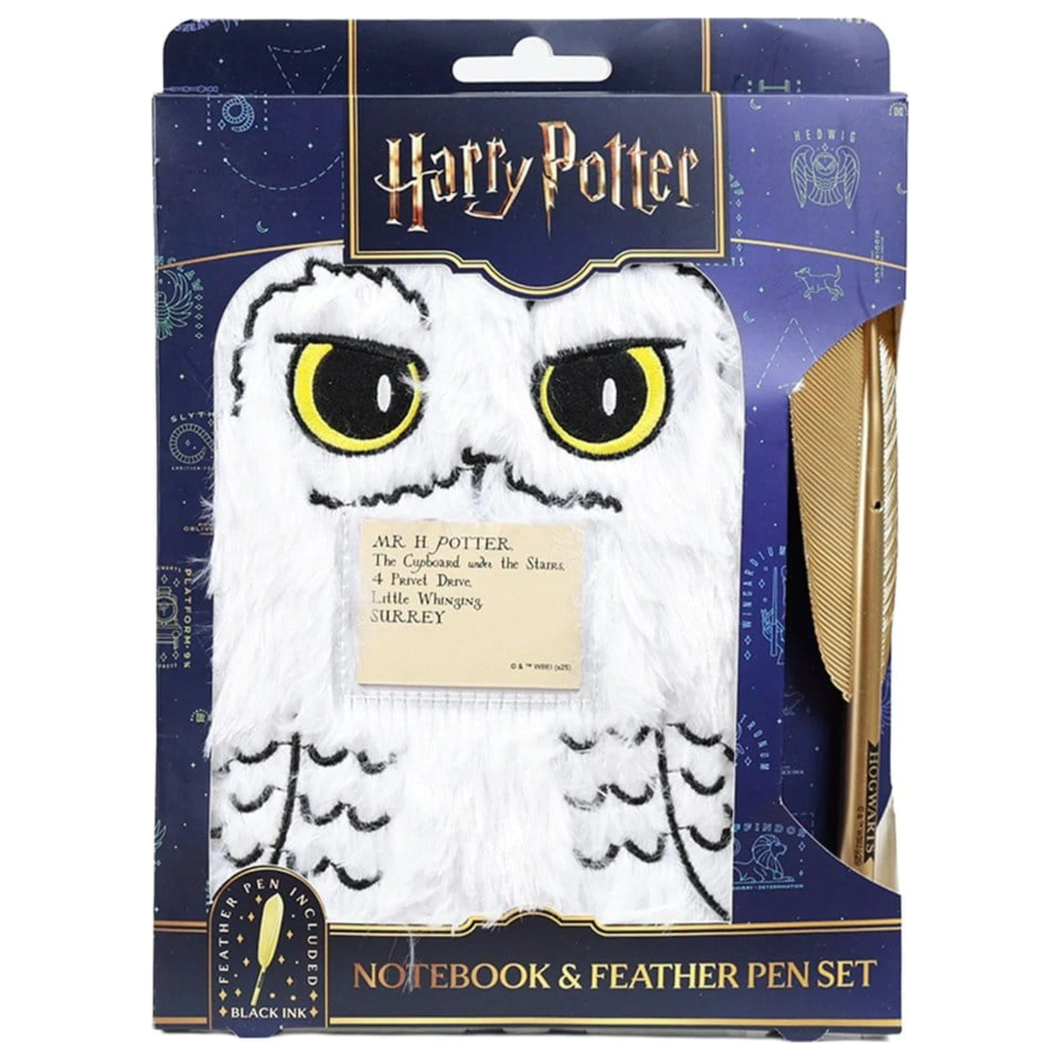 Harry Potter Plush Notebook Set with Pen Hedwig Magical Locations product photo