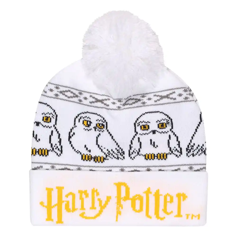 Harry Potter Pom-Pom Beanie Hedwig Snow product photo