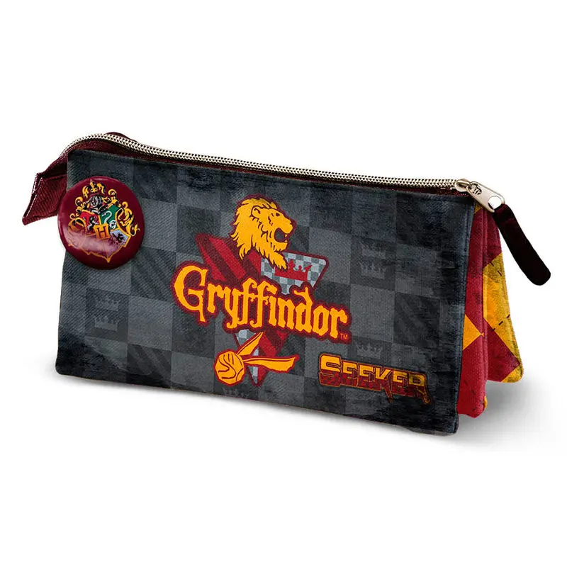 Harry Potter Quidditch Gryffindor triple pencil case product photo