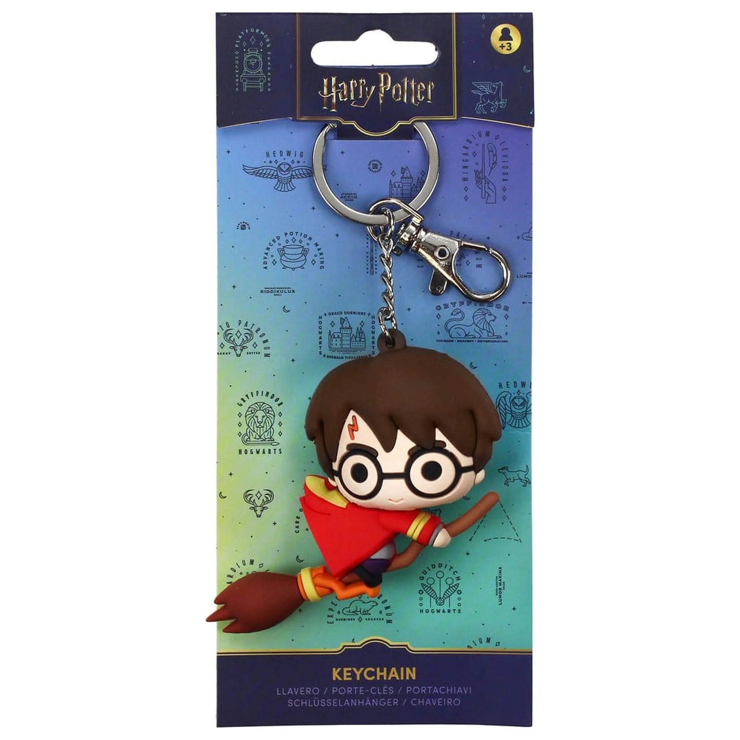 Harry Potter Rubber Keychain Harry on Broom 7 cm product photo