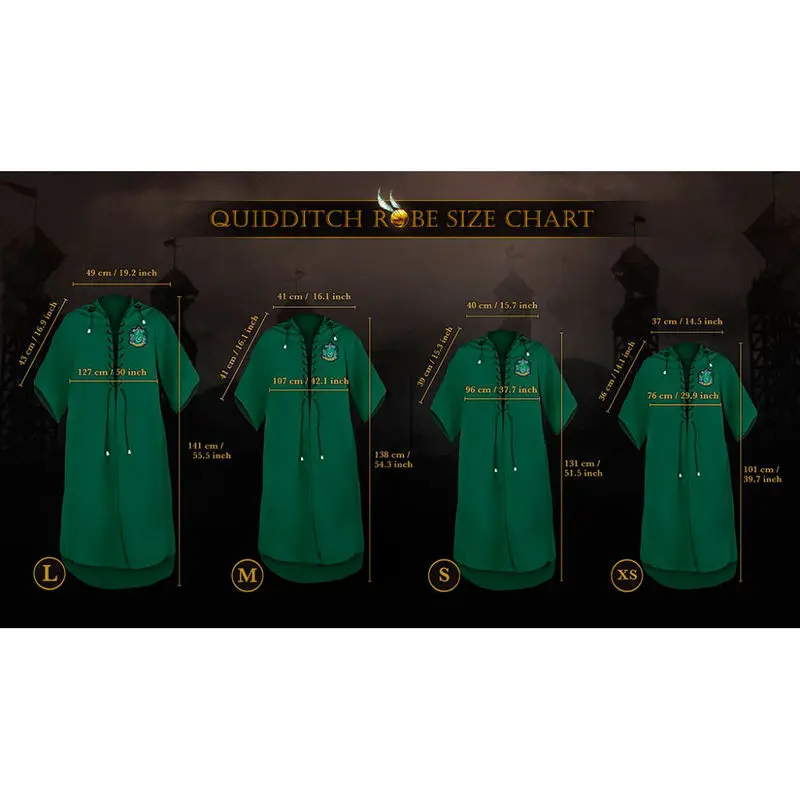 Harry Potter Quidditch Slytherin wizard robe product photo