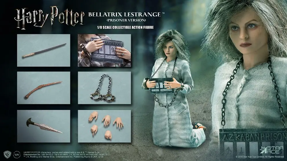 Harry Potter Real Master Series Action Figure 1/8 Bellatrix Lestrange Prisoner Version 23 cm product photo