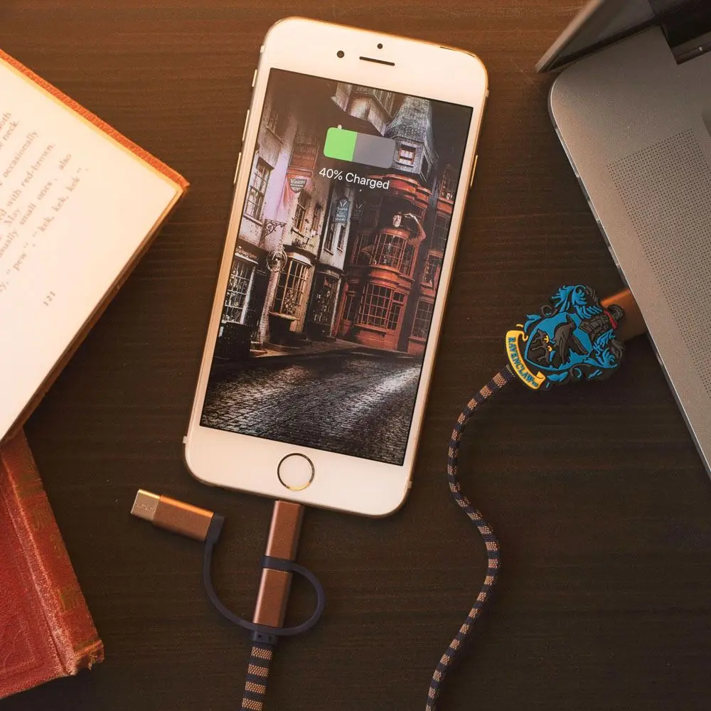 Harry Potter Retractable Hogwarts Scarf Cable 3in1 Ravenclaw product photo