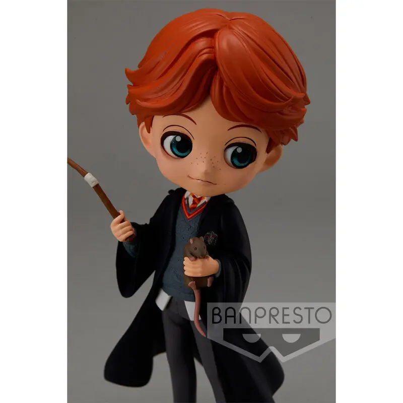 Harry Potter Q Posket Mini Figure Ron Weasley with Scabbers 14 cm product photo