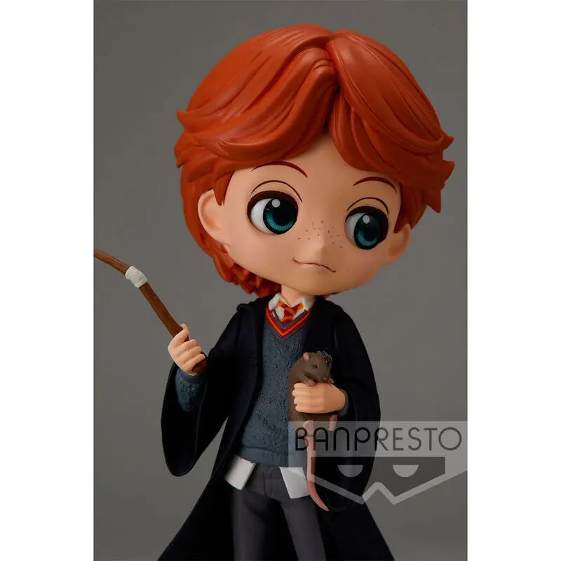 Harry Potter Q Posket Mini Figure Ron Weasley with Scabbers 14 cm product photo
