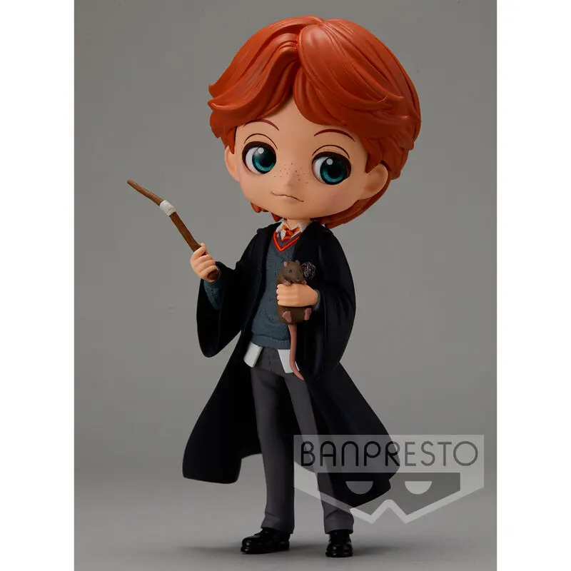 Harry Potter Q Posket Mini Figure Ron Weasley with Scabbers 14 cm product photo