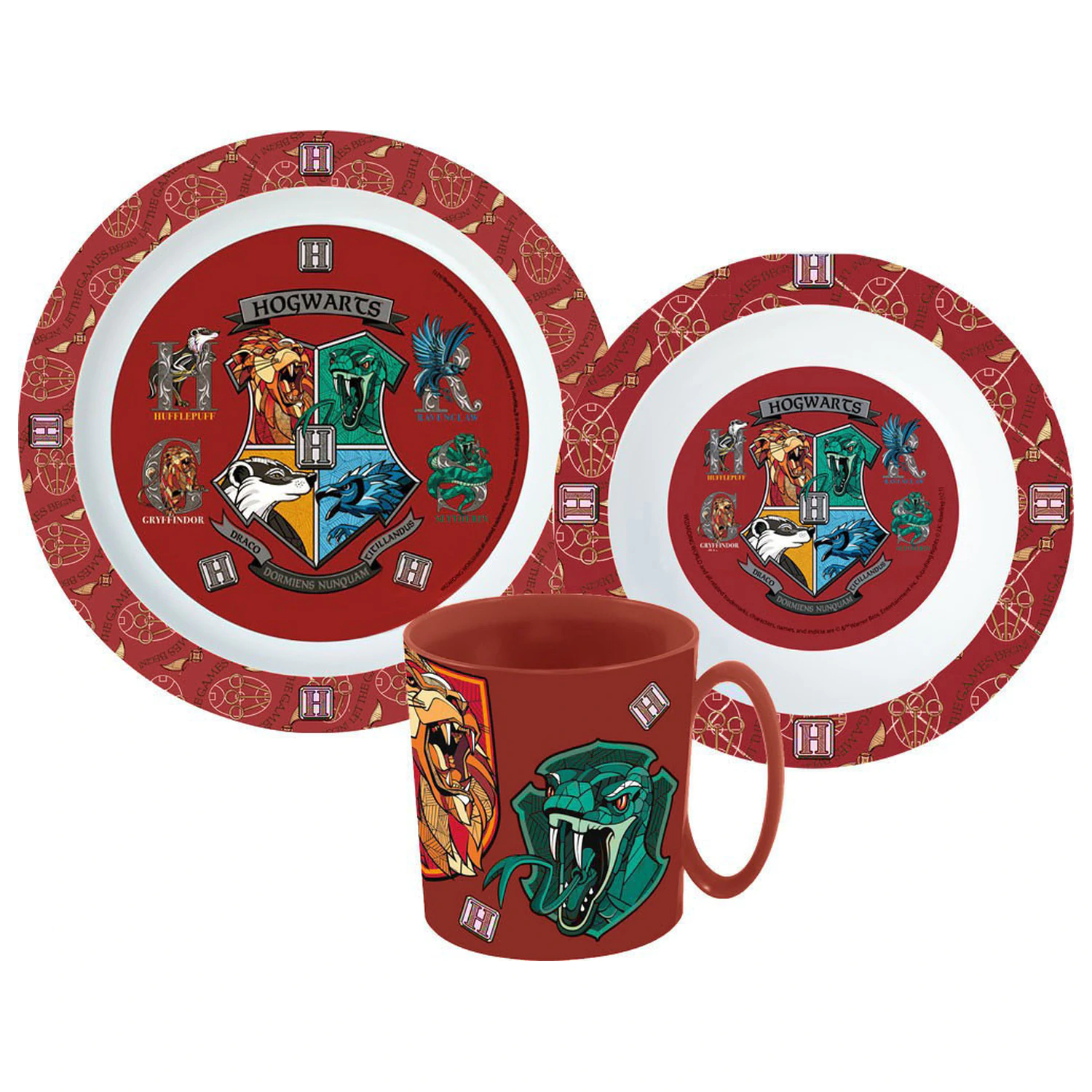 Harry Potter School Shields Dining Set, Micro Plastic Set with Mug 350 ml product photo