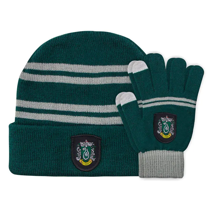 Harry Potter Beanie &amp; Gloves Set for Kids Slytherin product photo