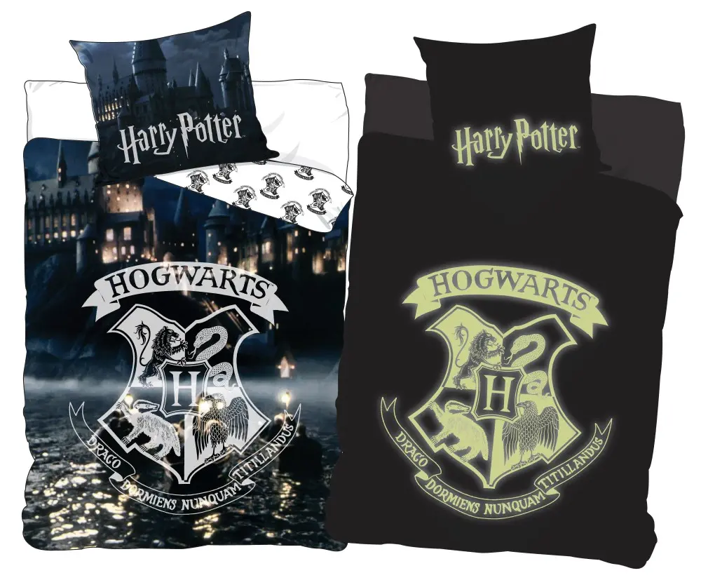 Harry Potter Glow in the Dark Duvet Cover 140x200cm, 70x90cm product photo