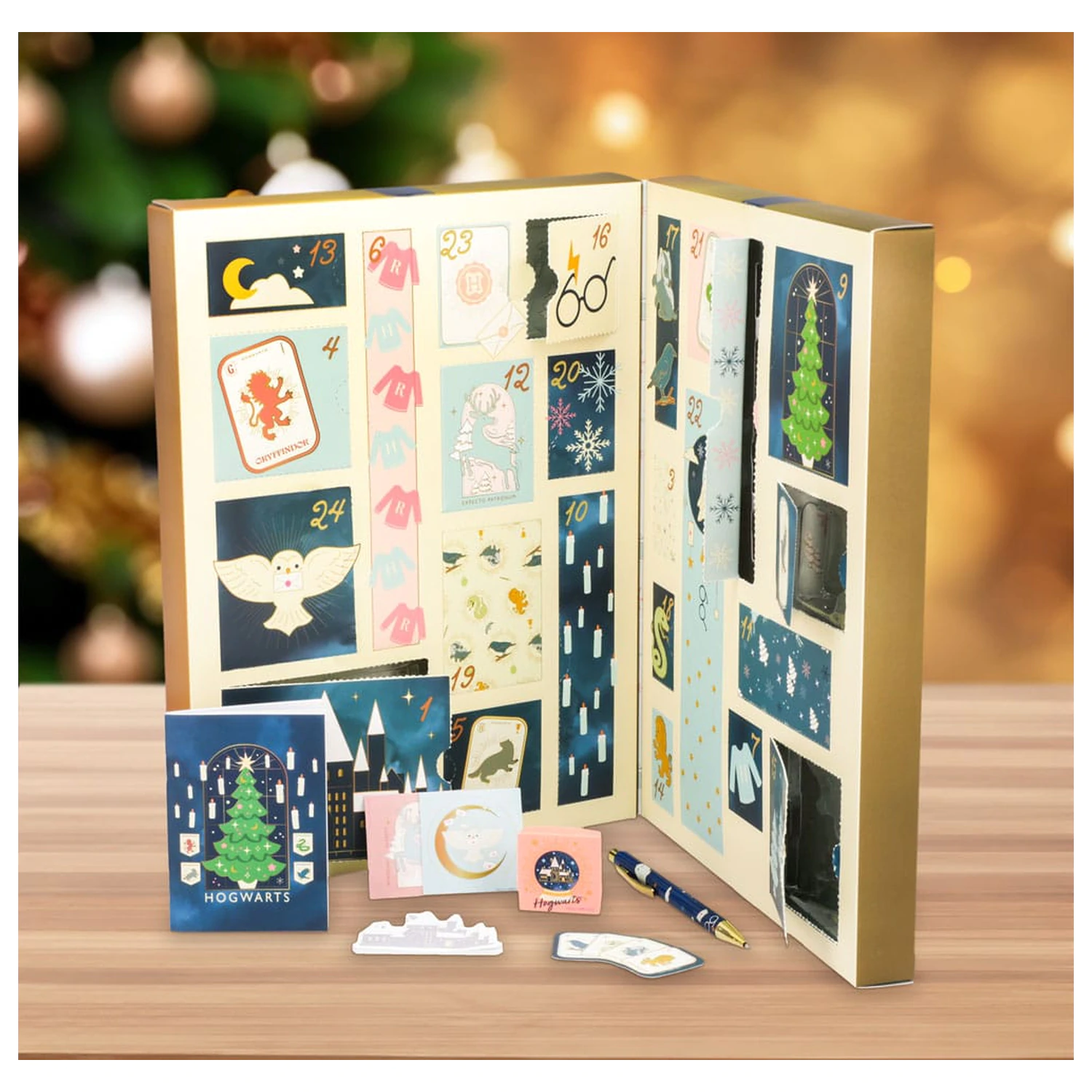 Harry Potter Advent Calendar Stationery 24 Day Hogwarts product photo
