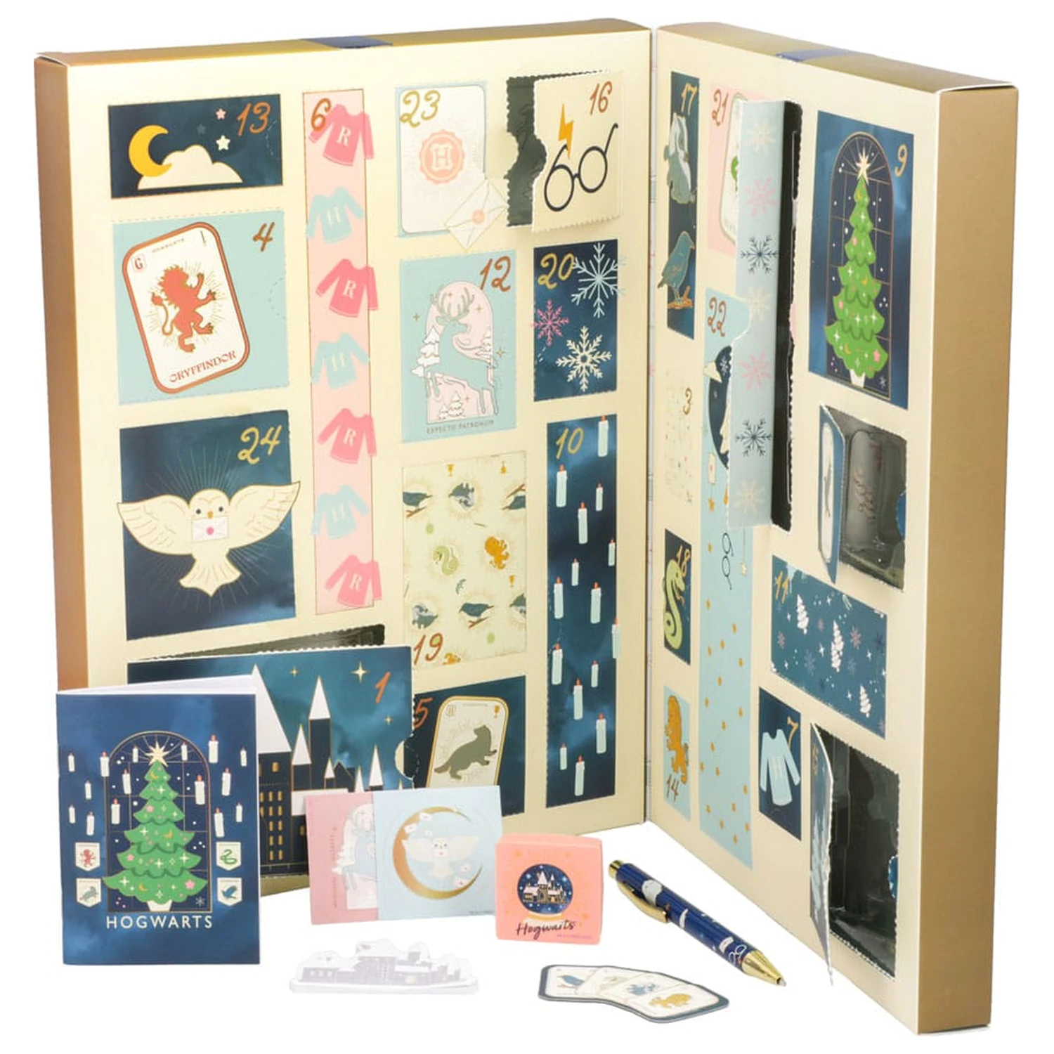 Harry Potter Advent Calendar Stationery 24 Day Hogwarts product photo