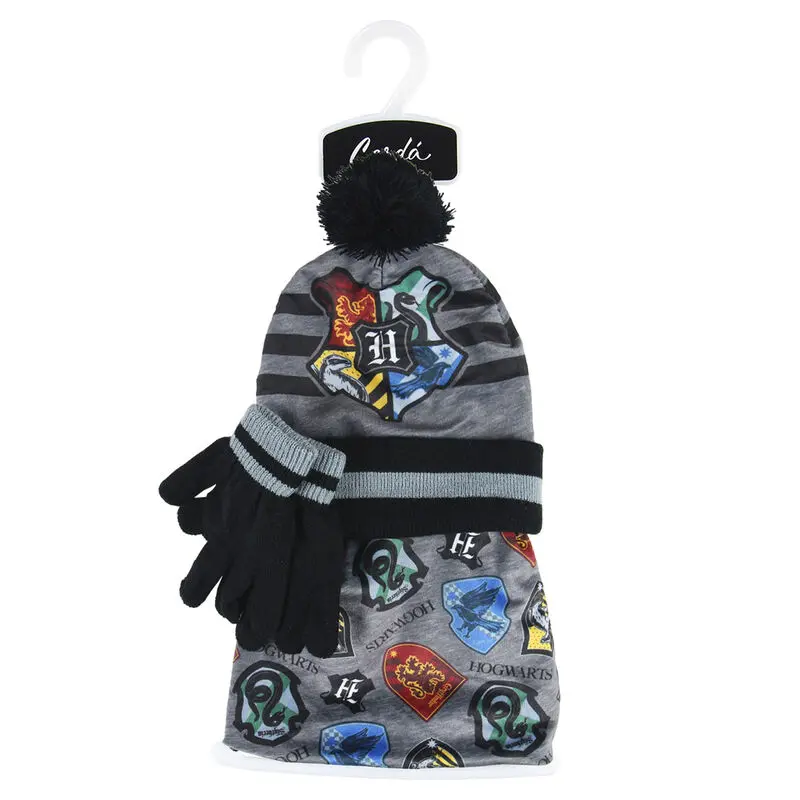 Harry Potter Kids winter set snood hat gloves product photo