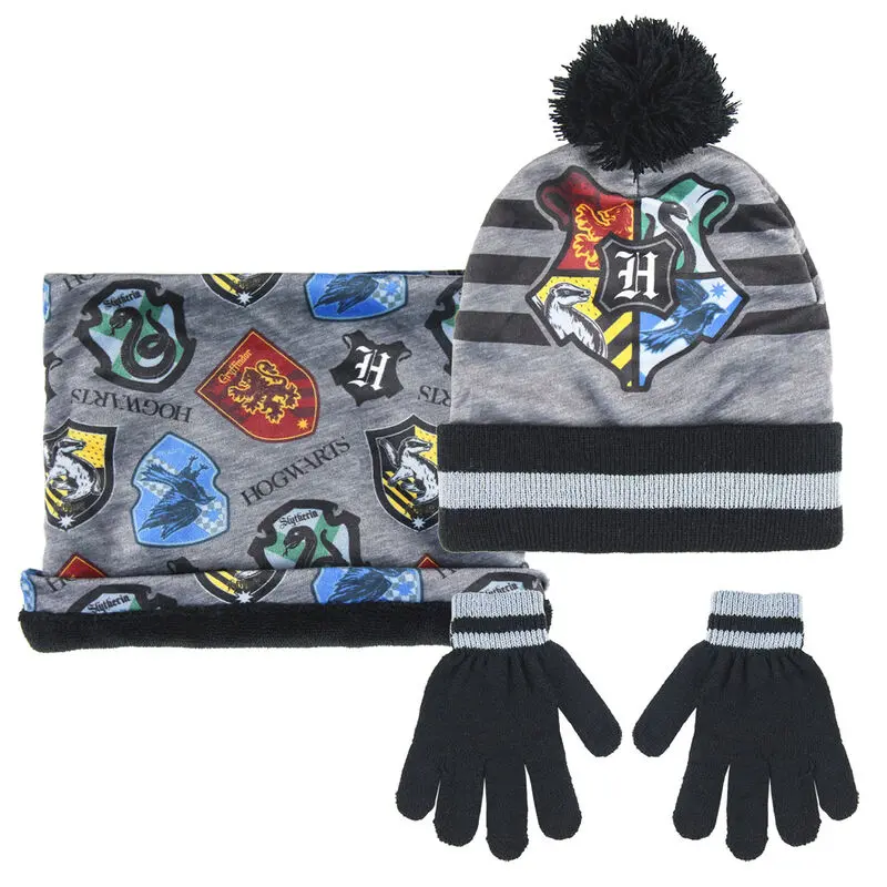 Harry Potter Kids winter set snood hat gloves product photo