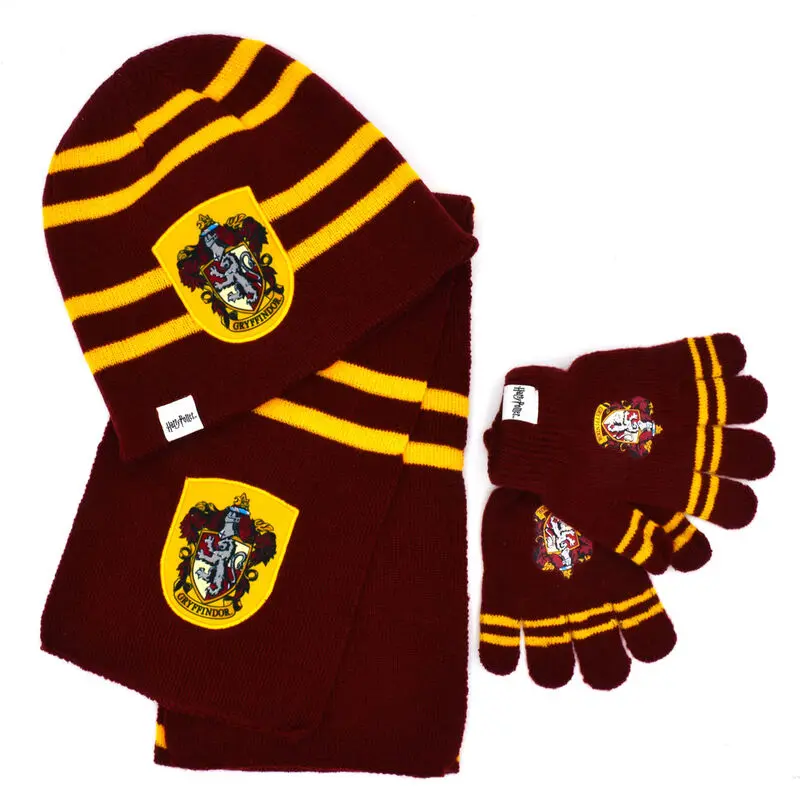 Harry Potter assorted winter set scarf hat gloves product photo