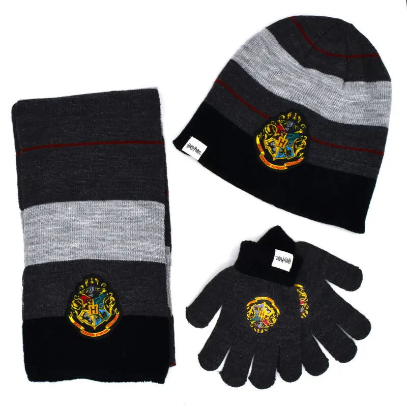 Harry Potter assorted winter set scarf hat gloves product photo
