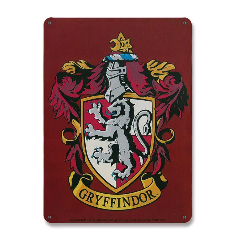 Harry Potter Tin Sign Gryffindor 15 x 21 cm termékfotó