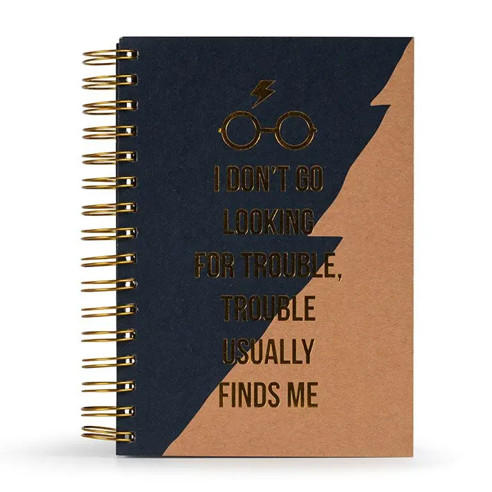 Harry Potter Premium Notebook A5 Trouble Usually Finds Me product photo