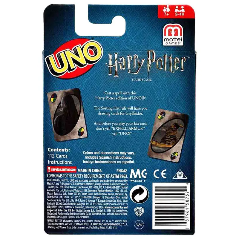 Harry Potter Card Game UNO product photo