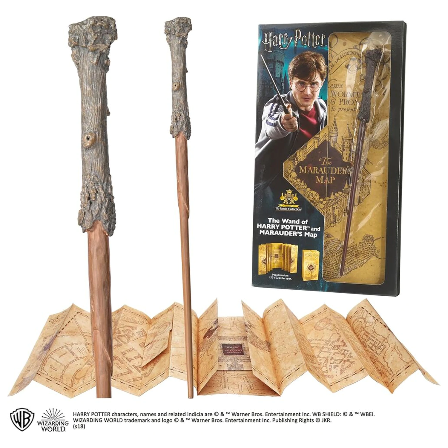 Harry Potter Magic Wand + Marauders Map product photo