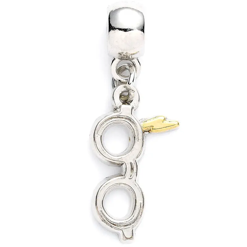Harry Potter Charm Lightning Bolt with Glasses (silver plated) product photo