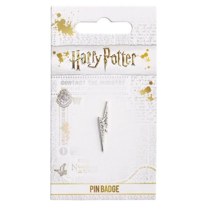 Harry Potter Lightning Bolt pin badge with crystals product photo