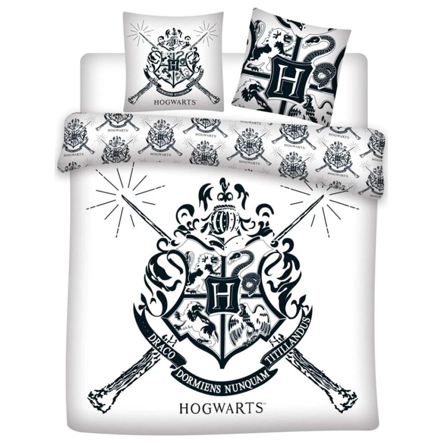 Harry Potter White Double Duvet Cover product photo