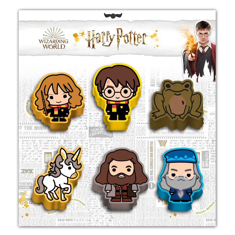 Harry Potter Wizard set 6 erasers product photo