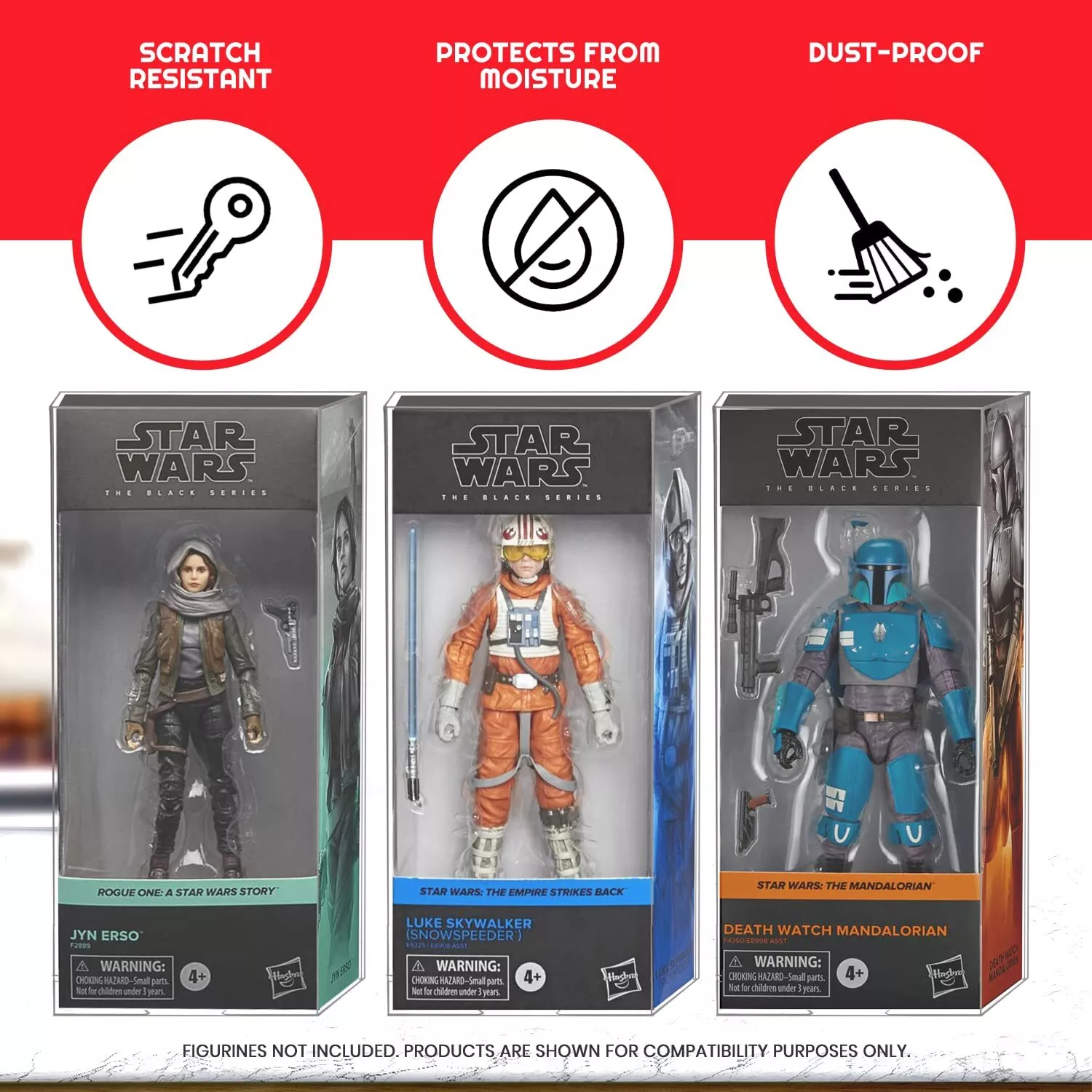 Hasbro Star Wars The Black Series Pack 10 side box protectors product photo