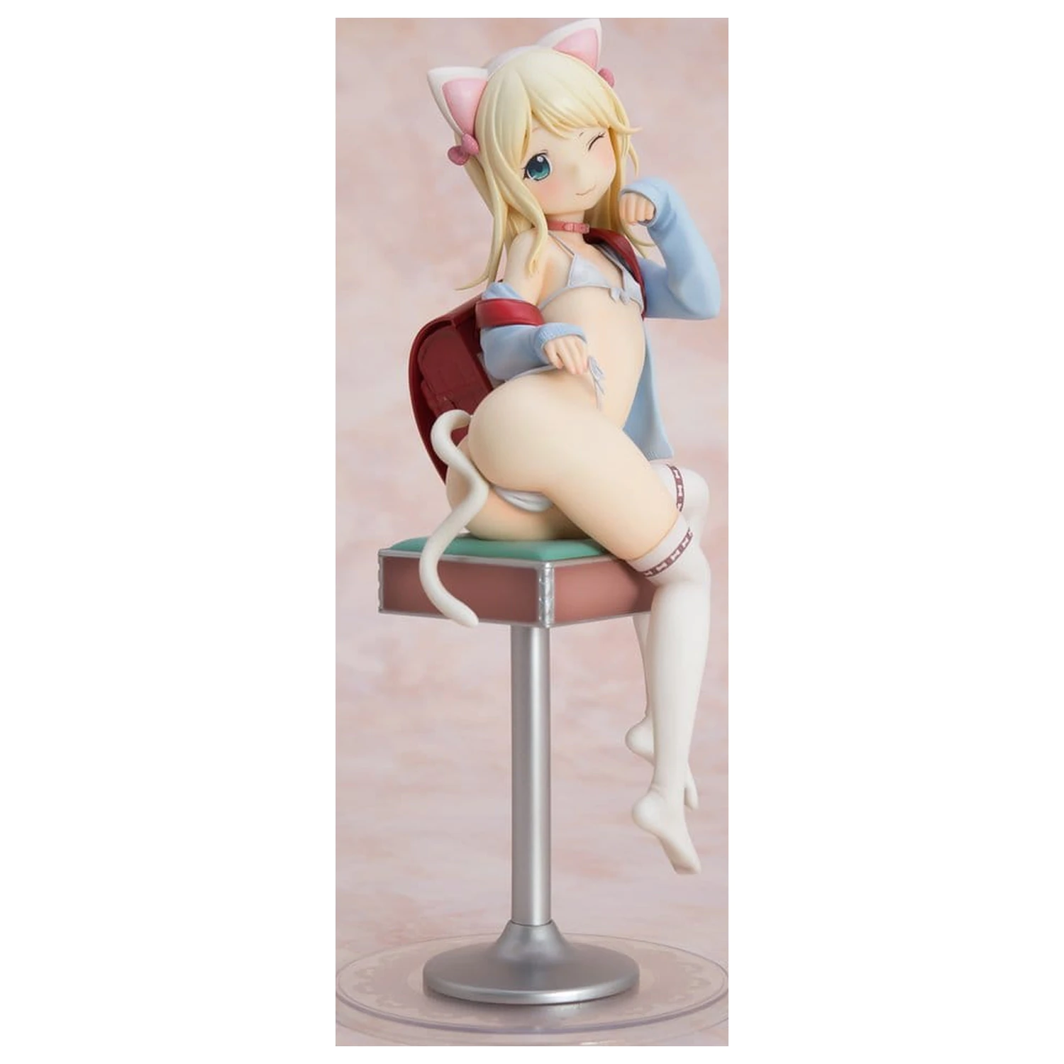 Hatsukoi Ribbon PVC Figure 1/6 Yuu White cat Ver. 25 cm product photo