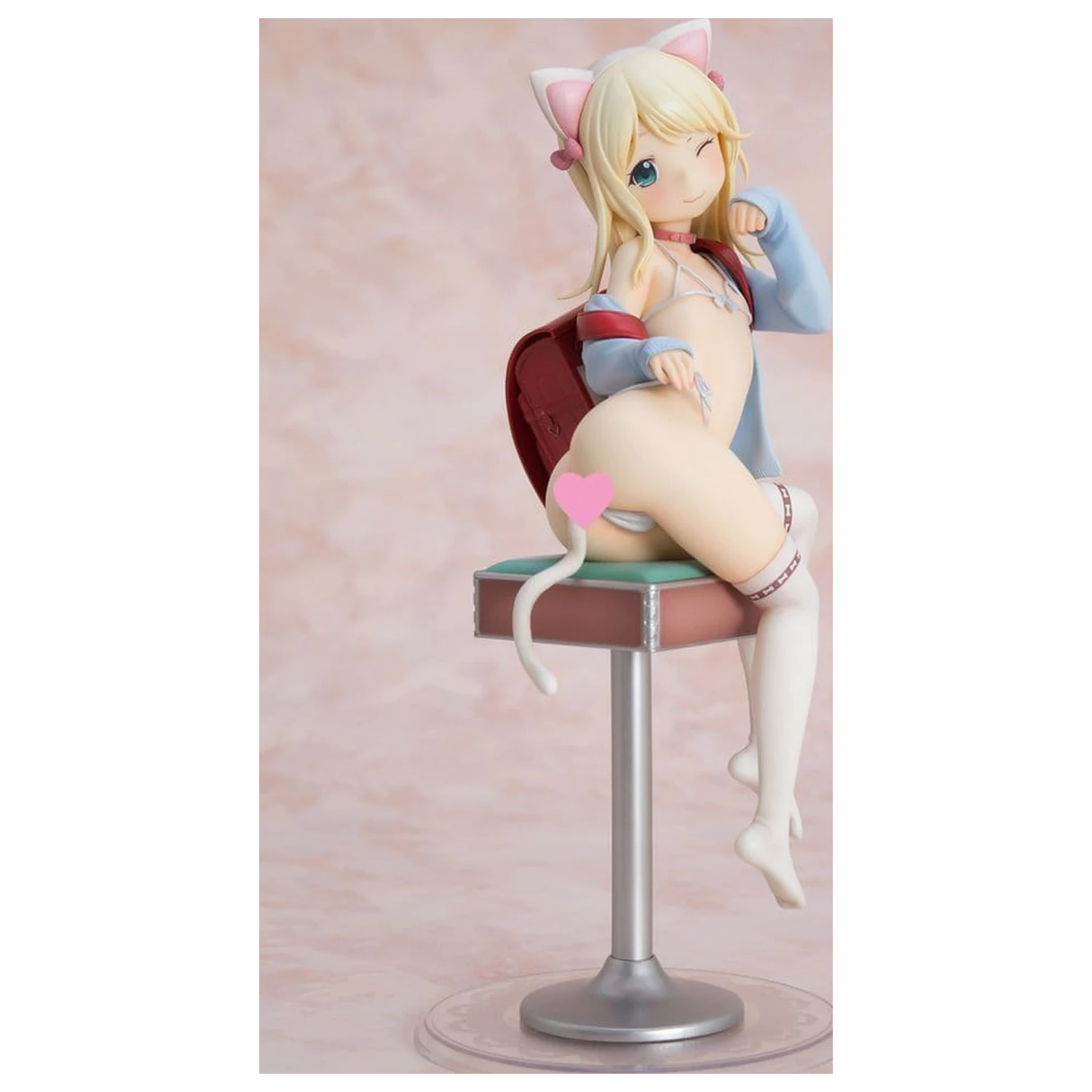 Hatsukoi Ribbon PVC Figure 1/6 Yuu White cat Ver. 25 cm product photo