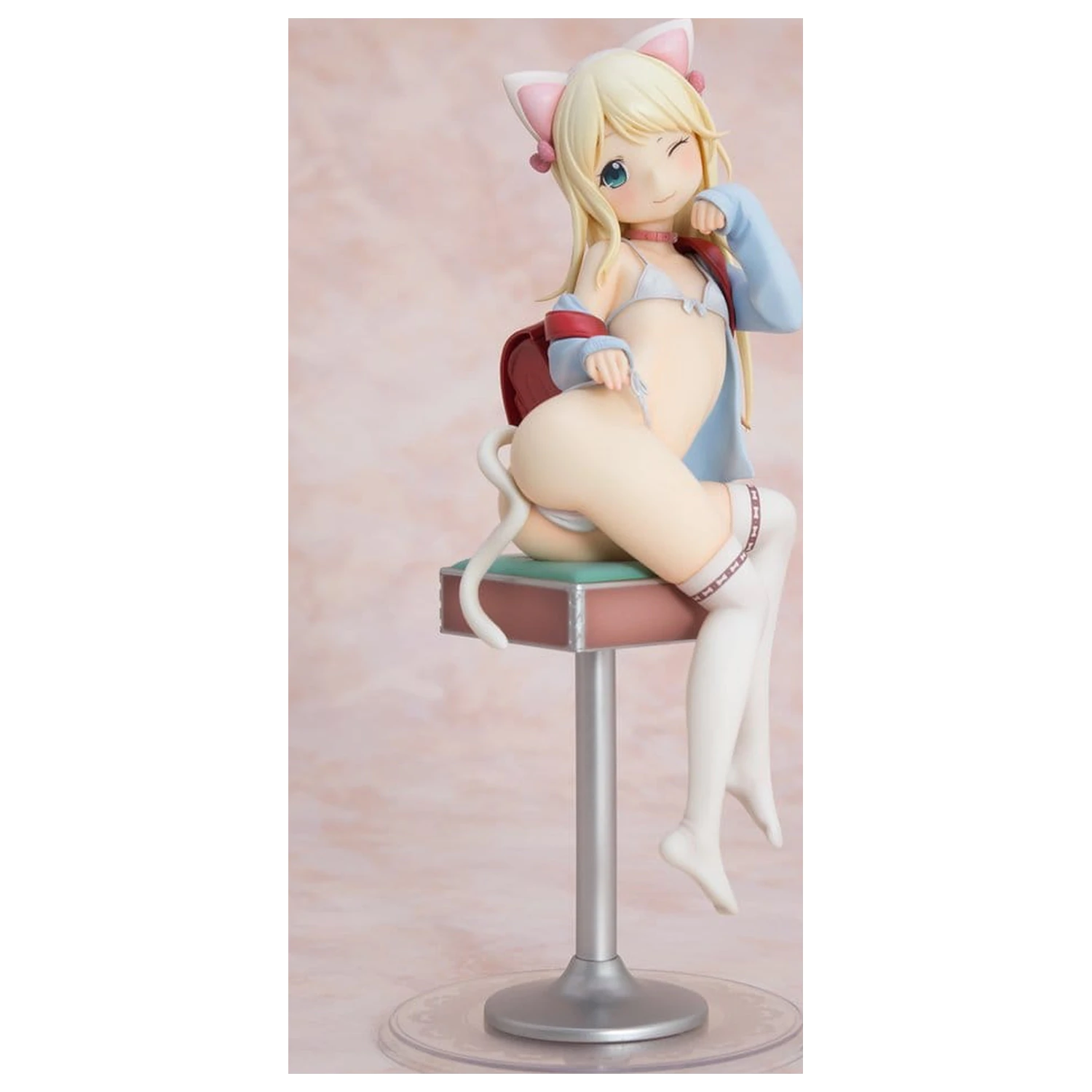 Hatsukoi Ribbon PVC Figure 1/6 Yuu White cat Ver. 25 cm product photo