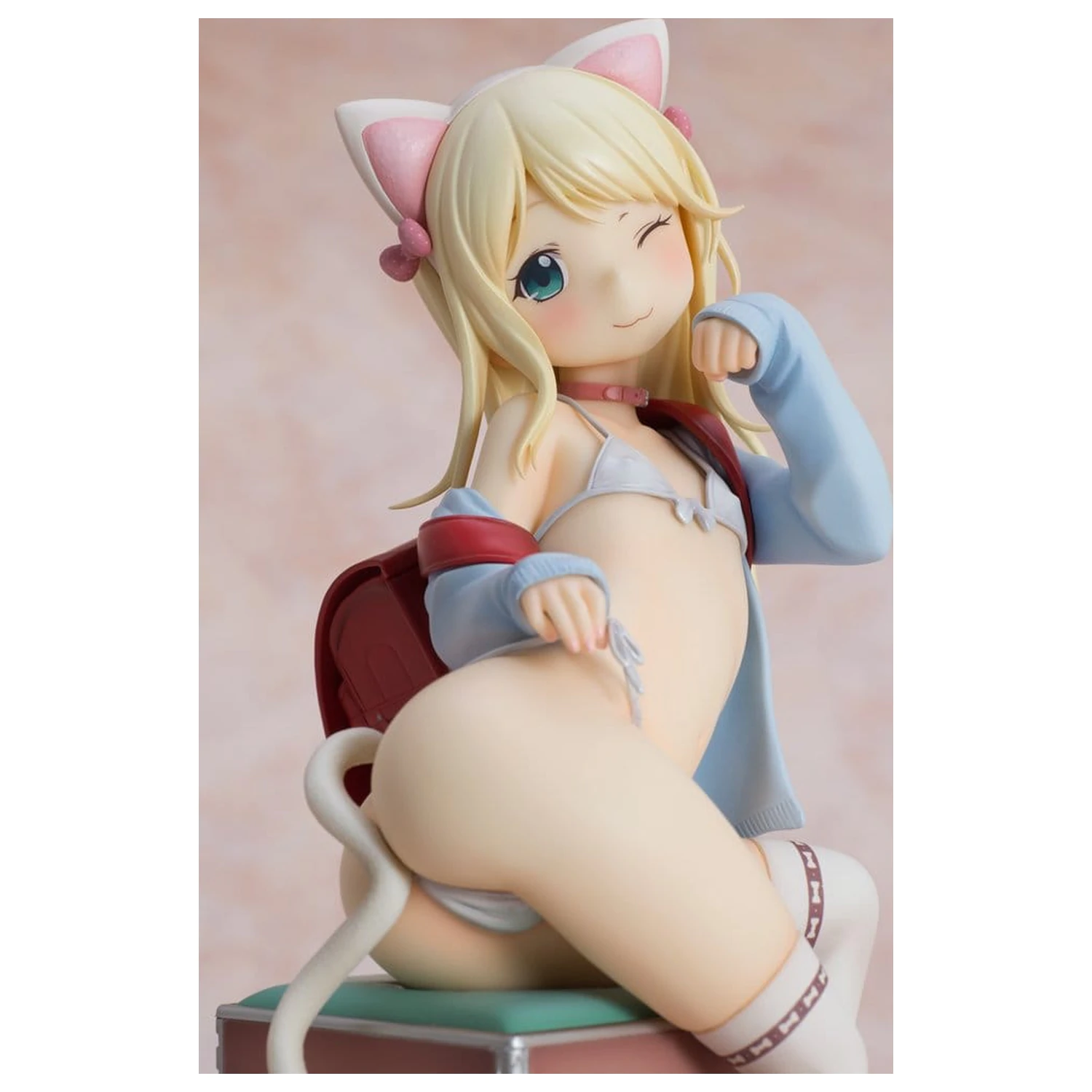 Hatsukoi Ribbon PVC Figure 1/6 Yuu White cat Ver. 25 cm product photo