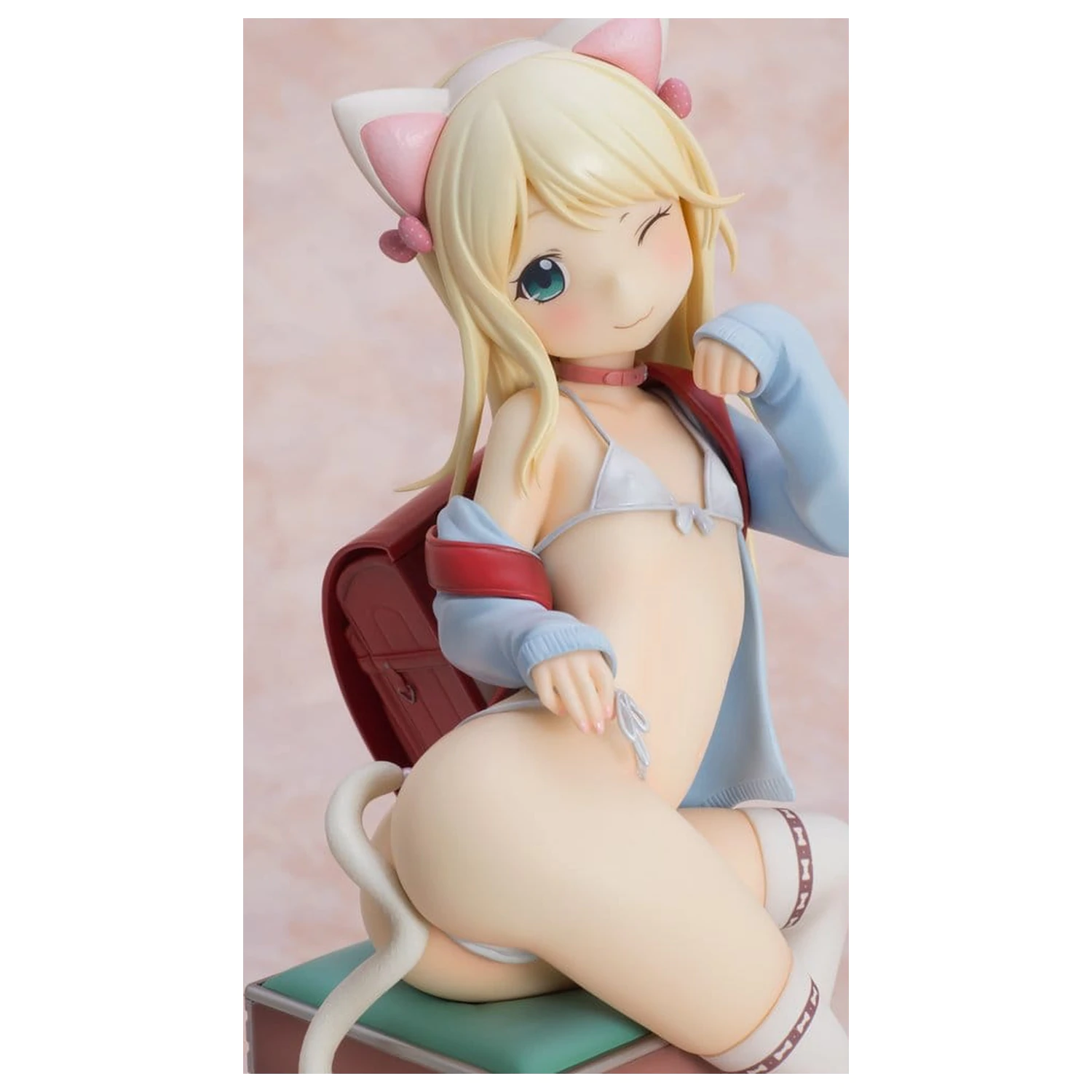 Hatsukoi Ribbon PVC Figure 1/6 Yuu White cat Ver. 25 cm product photo