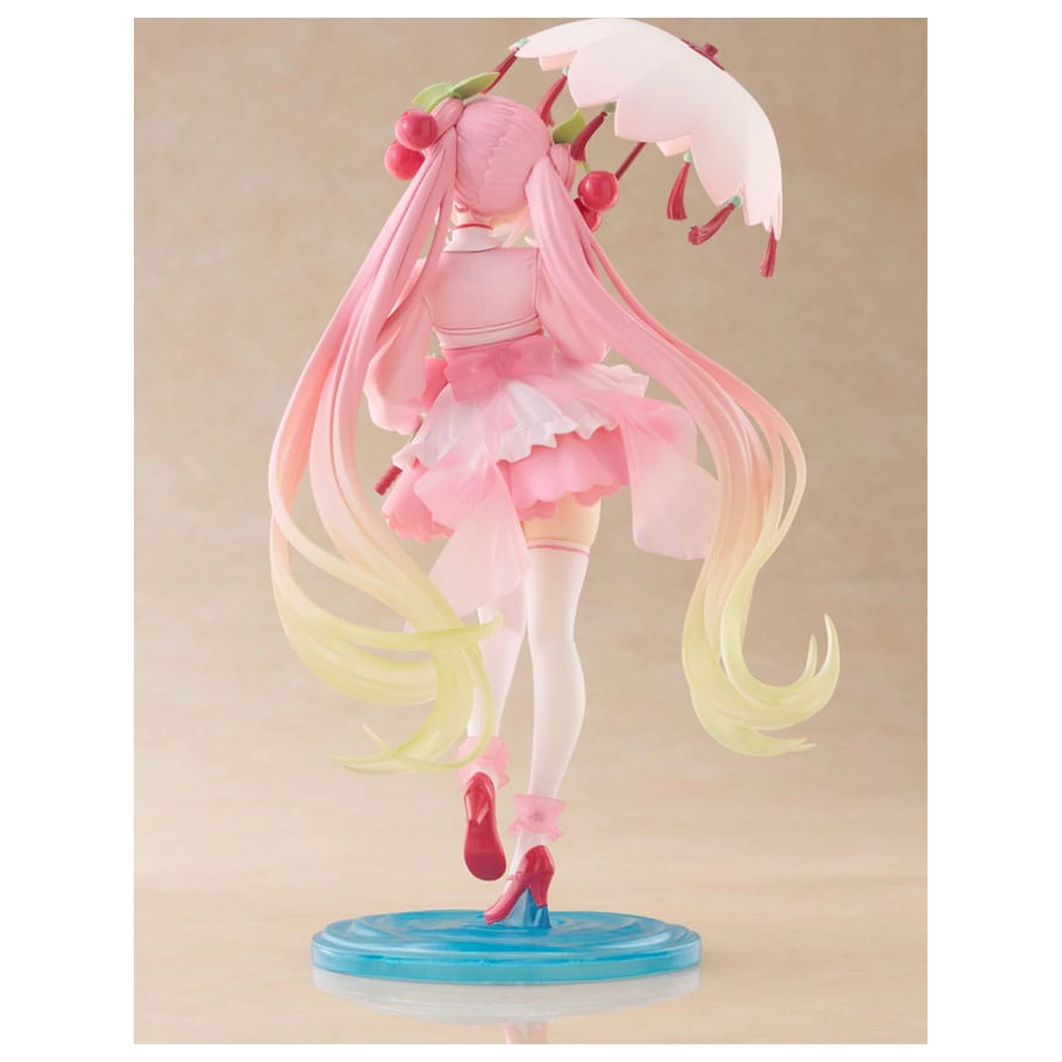 Hatsune Miku AMP PVC Statue Newley Written Sakura Miku Sakura Dress Ver. 21 cm product photo