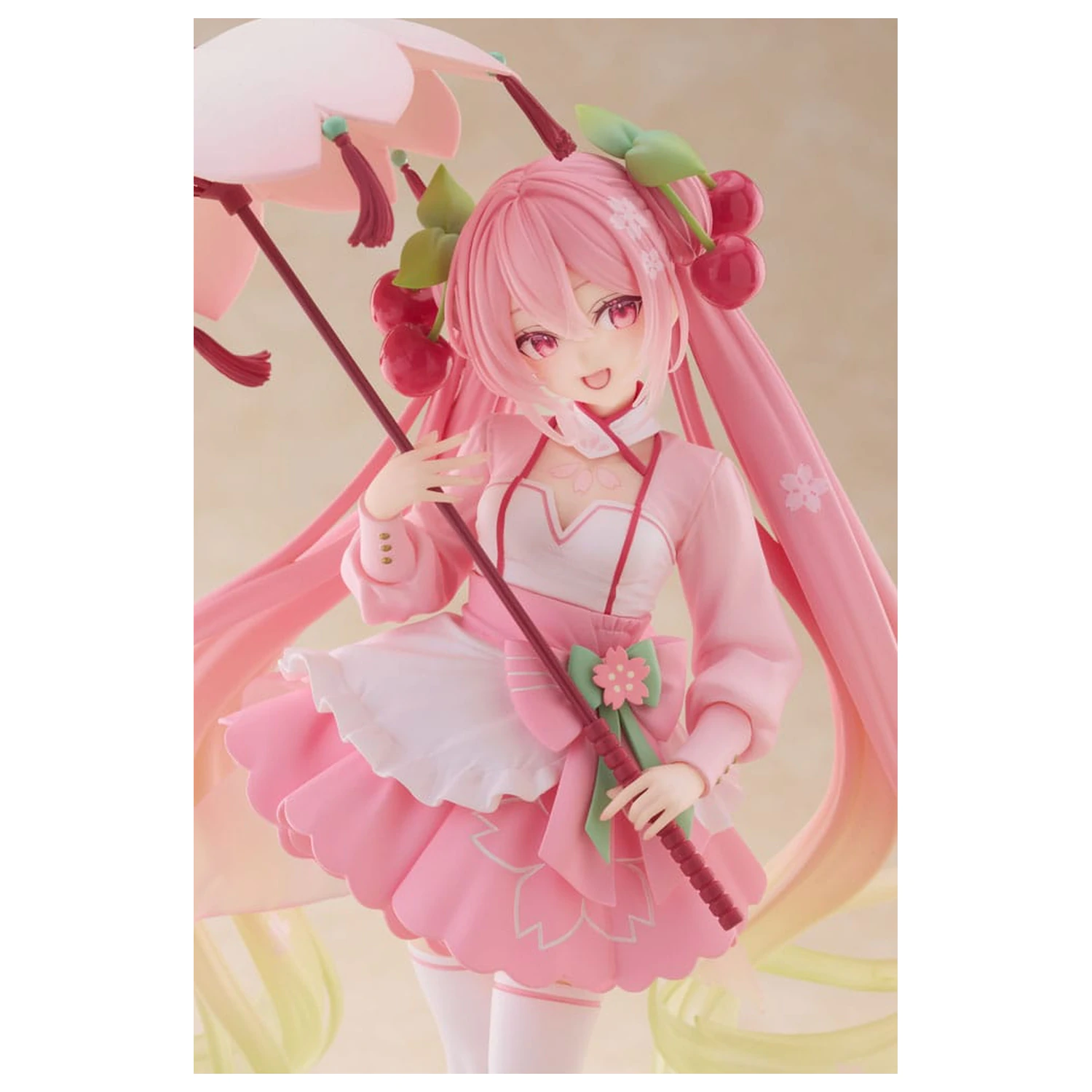Hatsune Miku AMP PVC Statue Newley Written Sakura Miku Sakura Dress Ver. 21 cm product photo