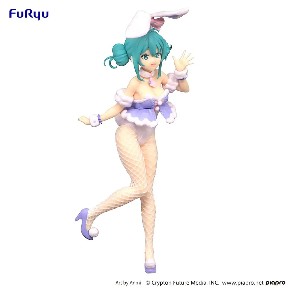 Hatsune Miku BiCute Bunnies PVC Statue White Rabbit Purple Color Ver. 28 cm product photo