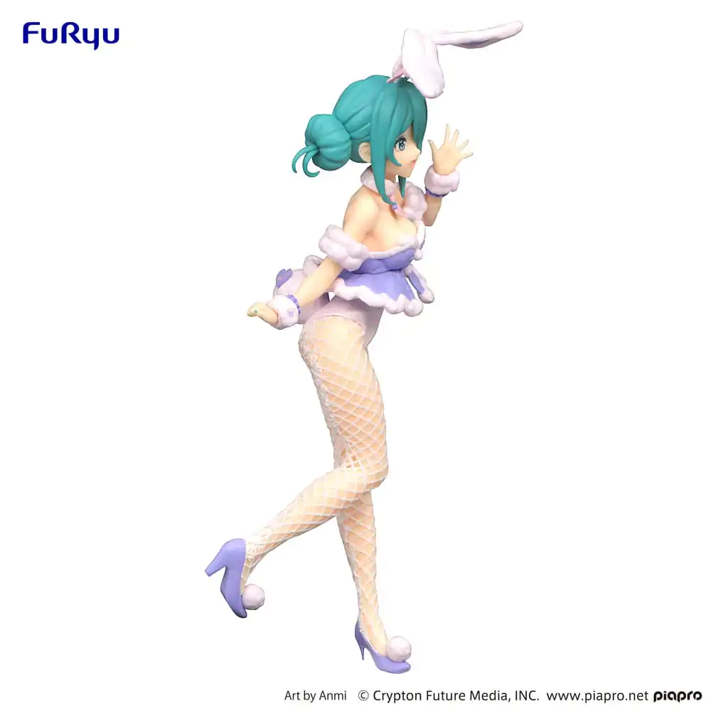 Hatsune Miku BiCute Bunnies PVC Statue White Rabbit Purple Color Ver. 28 cm product photo