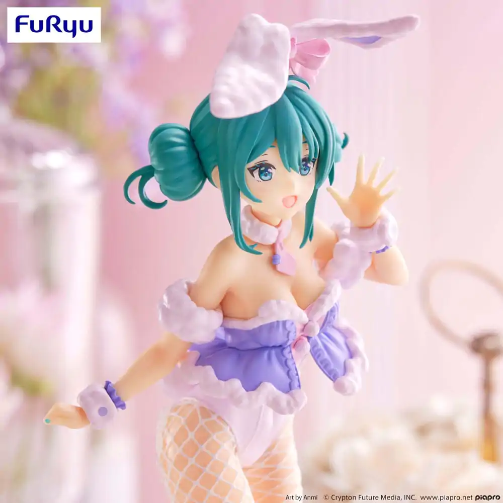 Hatsune Miku BiCute Bunnies PVC Statue White Rabbit Purple Color Ver. 28 cm product photo