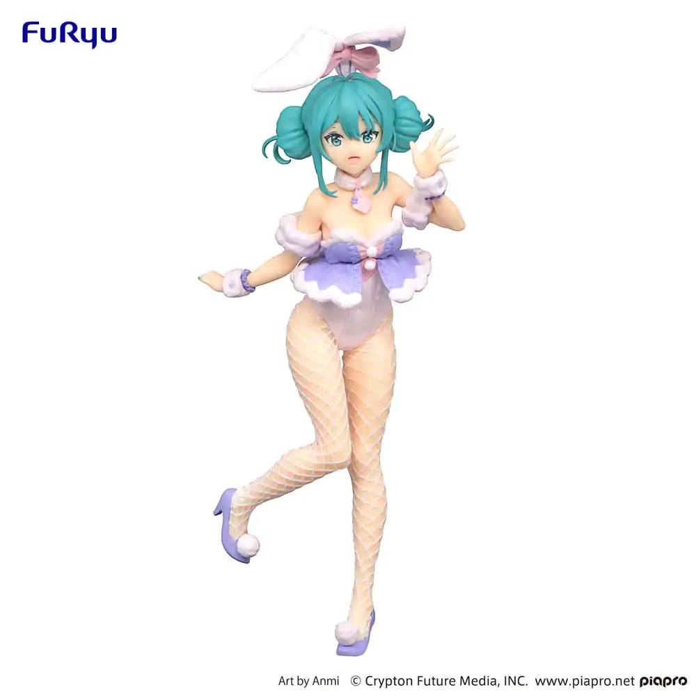 Hatsune Miku BiCute Bunnies PVC Statue White Rabbit Purple Color Ver. 28 cm product photo