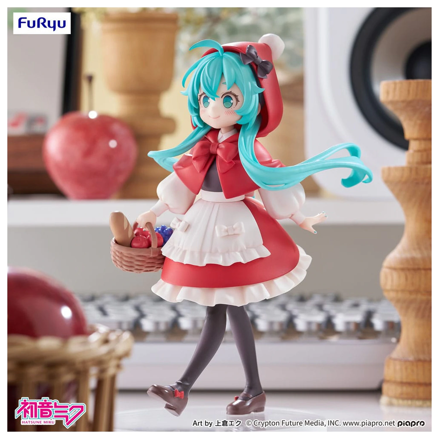Hatsune Miku Desktop Fairy PVC Statue Hatsune Miku Little red riding hood Ver. 16 cm    product photo