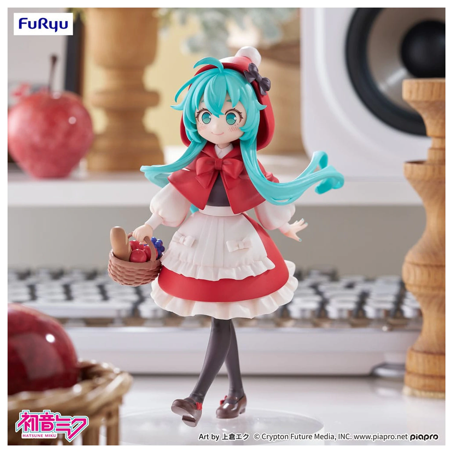 Hatsune Miku Desktop Fairy PVC Statue Hatsune Miku Little red riding hood Ver. 16 cm    product photo