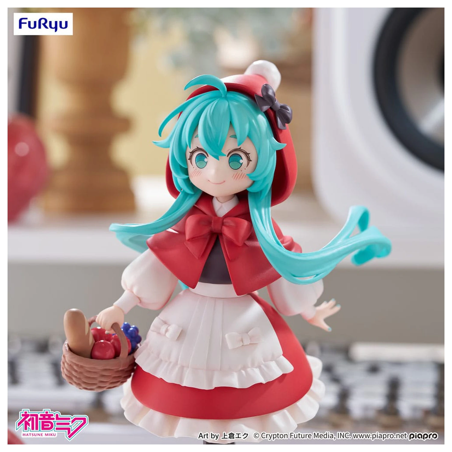 Hatsune Miku Desktop Fairy PVC Statue Hatsune Miku Little red riding hood Ver. 16 cm    product photo