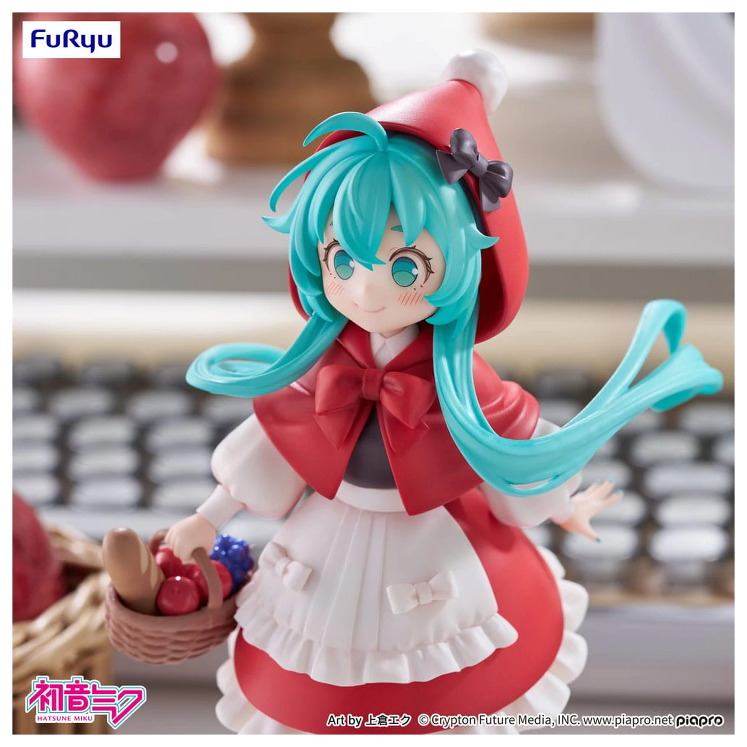 Hatsune Miku Desktop Fairy PVC Statue Hatsune Miku Little red riding hood Ver. 16 cm    product photo