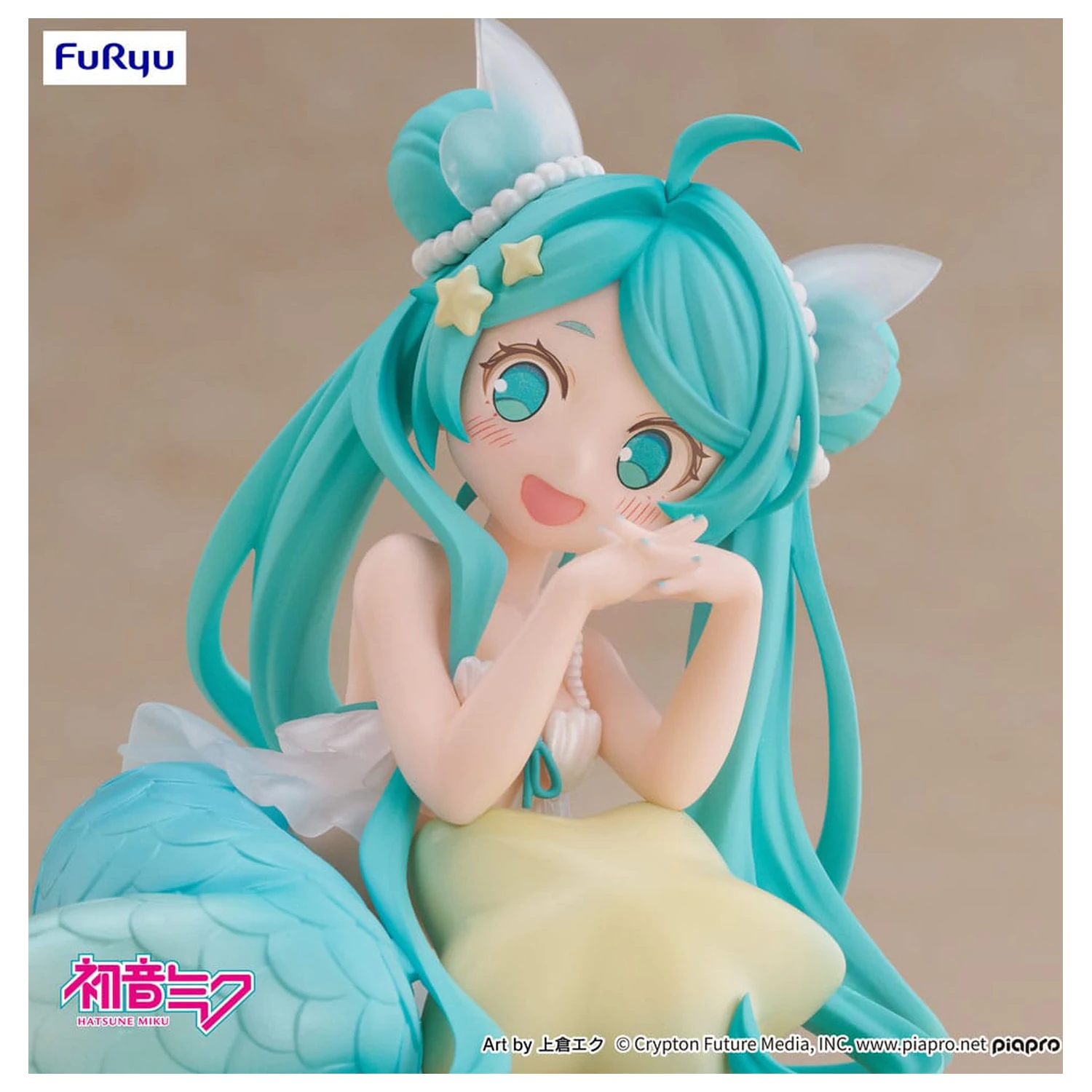 Hatsune Miku Desktop Fairy PVC Statue Hatsune Miku Mermaid princess Ver. 9 cm    product photo
