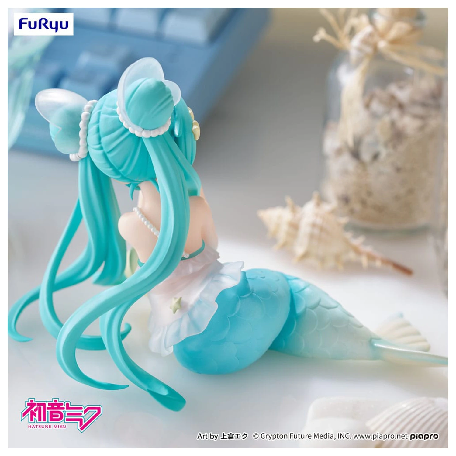Hatsune Miku Desktop Fairy PVC Statue Hatsune Miku Mermaid princess Ver. 9 cm    product photo
