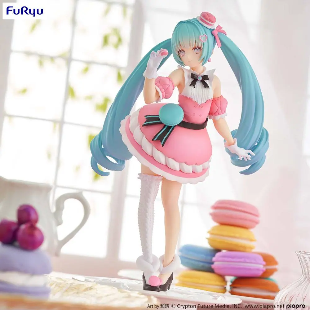 Hatsune Miku Exceed Creative PVC Statue Hatsune Miku Sweet Sweets Series Macaroon 21 cm product photo