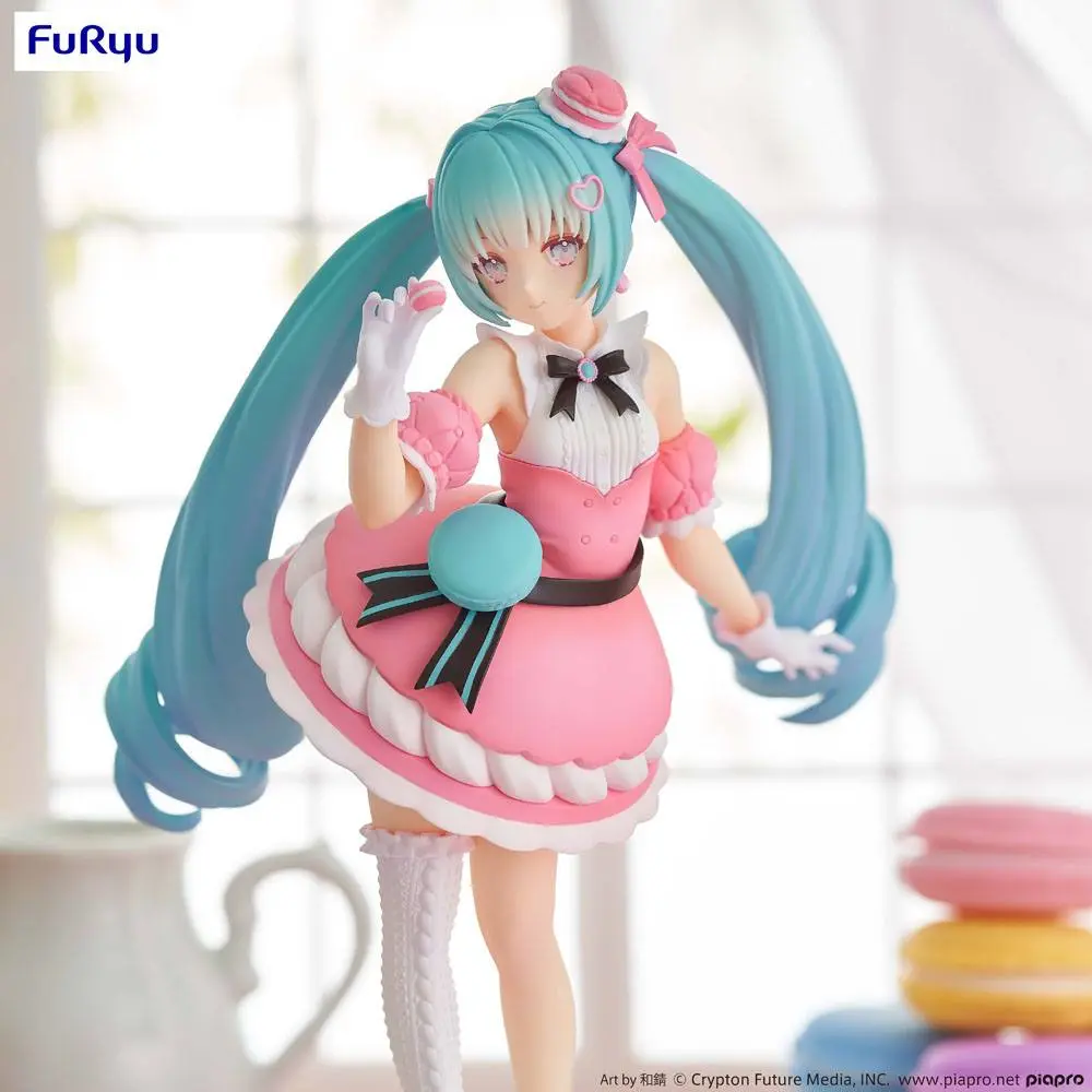 Hatsune Miku Exceed Creative PVC Statue Hatsune Miku Sweet Sweets Series Macaroon 21 cm product photo